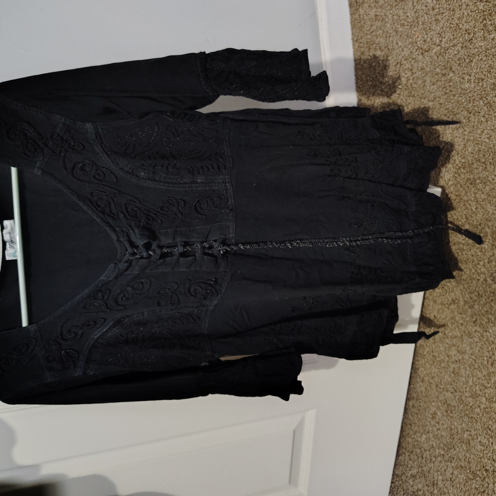 Elegant Black Long-Sleeve Dress